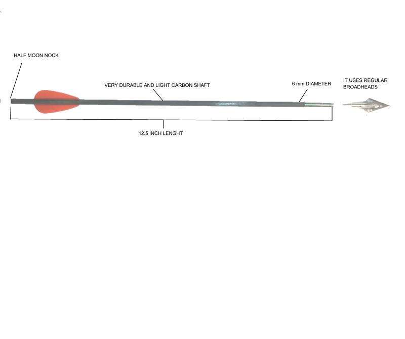 5.5mm Carbon Broadhead Capable Bolts for the Mini Striker Pistol Crossbows (Pack of 5) - Image 6