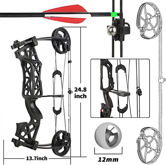 Steel ball and arrow bow