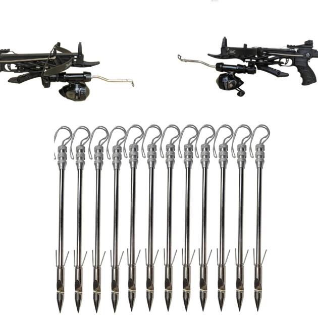12 Fishing Steel Bolt Pack for WT80 Fishing Crossbows